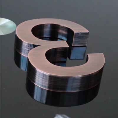 China Professional Mirror Alphabet Golden Buildings Manufacturing Logo Stainless Steel Signs Metal Electrical Sign Board for sale