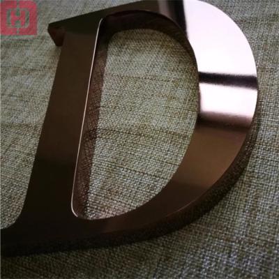 China Buildings Professional Free Standing Mirrored Letters Signs 3d Decorative Metal Letters For Crafts for sale