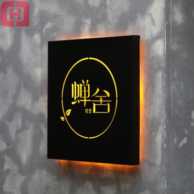 China Black hopping mall titanium laser cut led stainless steel light box 3d advertising metal light box for sale