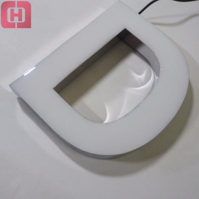 China Buildings Latest Designs Waterproof Led Letter Sign Steel Side Alphabet Letters Lightweight Epoxy Resin Channel Letter Sign for sale