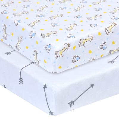 China Lovely Organic Cozy 100% Cotton Crib Sheet Baby Fitted Sheet for sale