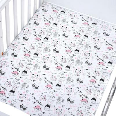 China Wonderful Soft 100% Cotton Jersey Nondisposable Knit Cotton Fitted Crib Sheet for sale