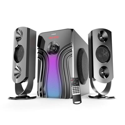 China Sistema de altavoz para juegos Coomaer 2.1CH RGB, altavoz de graves pesado, salida 30W+10W*2, unidad de altavoz 5,25