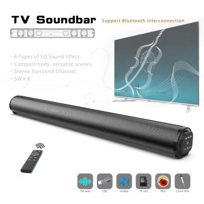 Cina Soundbar radio FM con 4 altoparlanti per TV PC Telefono Tablet Laptop Lettore DVD MP3 MP4 in vendita