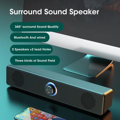 China OEM 60Hz-20KHz Frequency Bluetooth Speaker Bar Plastic Wireless Pc Soundbar for sale