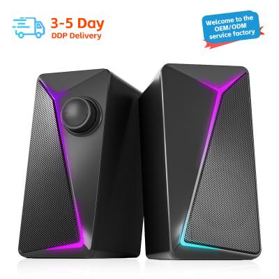 China Plastic Cabinet 2.0 Desktop Multimedia Portable Speaker for PC Laptop USB Gaming Computer for sale