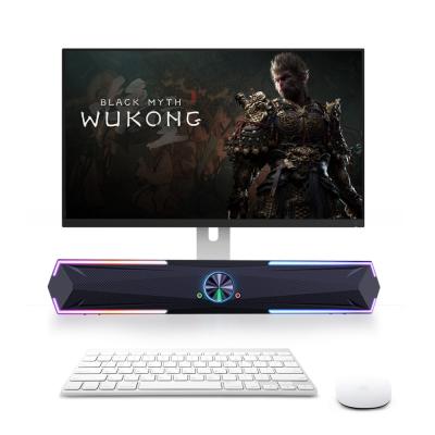 China Pc Speakers Computer Sound Bar with Stereo Sound Flowing LED Desktop Laptop Monitor Blue tooth USB Input Gaming Speakers for sale