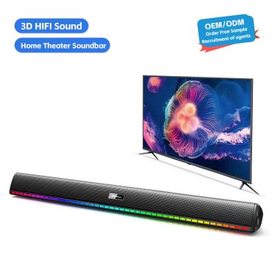 China MultimediaTV Sound Bar Wireless Portable Surround Soundbar for TV With Subwoofer Speaker Home Theater Systems for sale