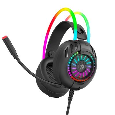 China Gaming Headset met LED-licht geluidsverwijderend gaming headset stereo oortje 7.1 Surround Gamer Koptelefoon Te koop