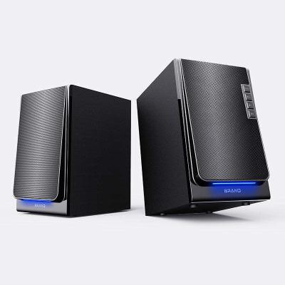 China 2.0 Channel OEM High Quality Wood Cabinet Multimedia Powered Laptop Desktop BT5.0 Wireless Subwoofer Speaker for sale