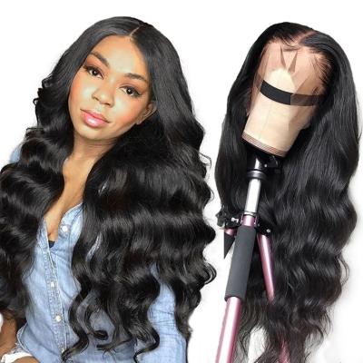 China Brazilian Mink Grade 10A 13x4 HD Brazilian Sheer Lace Body Wave Virgin Hair Barely Shedding Thick Soft Smooth Lase Front Wig for sale