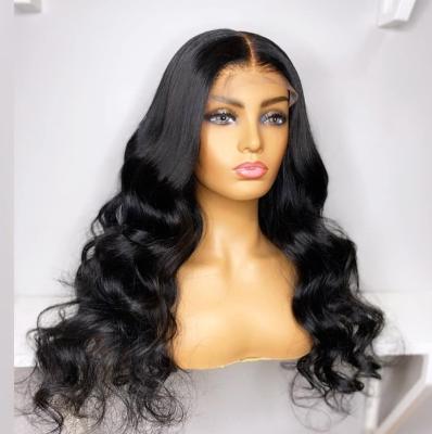 China Smooth Gently Shedding Thick Barely Hair Wigs 100% Undetectable Transparent Skin Pre Plucked Pure Virgin Hair Very Good 5x5 Closure Wig for sale