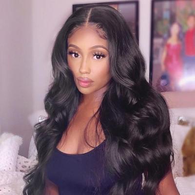 China Body Wave Women Hair Wigs Pre Plucked Cuticle Aligned HD Transparent Lace Up 4x4 Closure Raw Indian Body Wave Wigs for sale