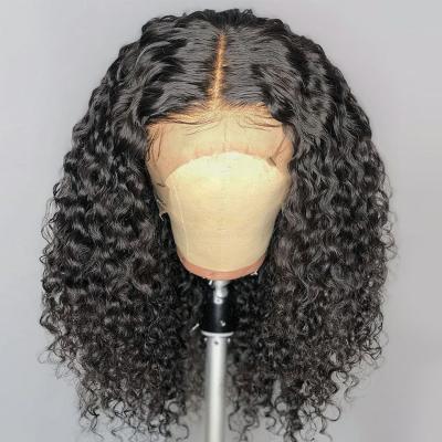 China Sheer Barely Shedding Thick Smooth Soft Lace Front Human Hair Wigs, Cuticle Aligned HD Wigs Lace Front, Curly Lace Front Wig Human for sale