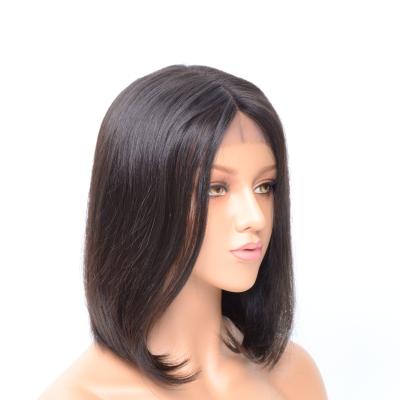 China Wholesale Glueless Silky Straight Wave Hair Wig For Black Women , Short Pre Plucked Hair Bob Wigs for sale