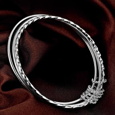 China Trendy Gift Silver Cuff Bracelet Fashion S999 Sterling Silver Polished Solid Jewelry for sale