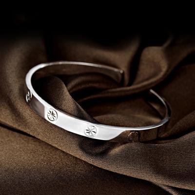 China FASHIONABLE women fashion jewelry bangle bracelet S999 Sterling Silver Adjustable Womens Cuff for sale