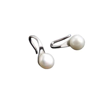 China Earings 2021 New Fashion 925 Fashionable Wholesale Women's Sterling Silver Pearl Earrings Jewelry for sale