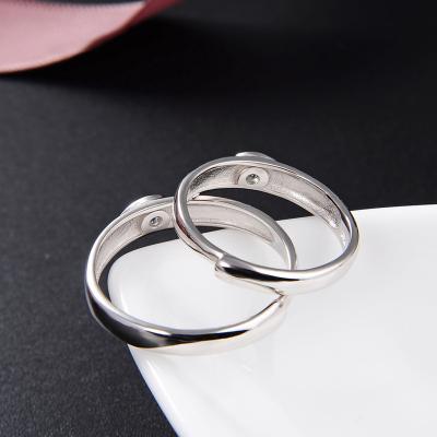 China FASHIONABLE Hot Selling Jewelry Ring Set Crystal 925 Sterling Silver Amazon Gold Plated Zircon Wedding Couples Ring for sale