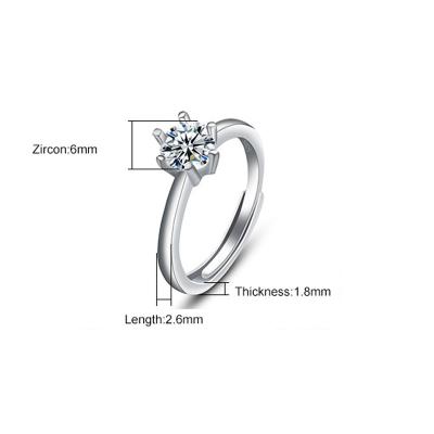 China Trendy Fashion High Quality Custom Jewelry 925 Silver Adjustable Wedding Ring For Couple for sale