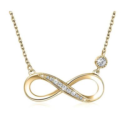 China 2021 Vintage Selling Small Simple 8 Word Diamond Jewelry Pendant Necklace Hot Fashion Border for sale