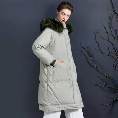 China New windproof thicken Longdown jacketFur collar women's down jacket for sale