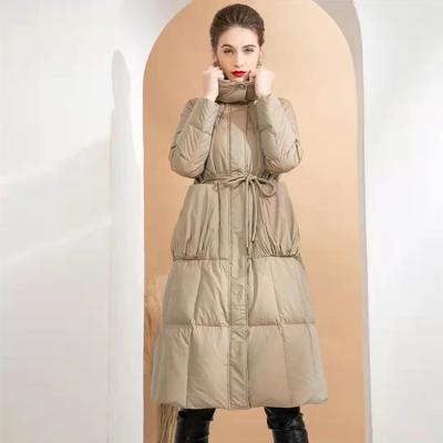 China Breathable New Size A Pendulum White Duck Down Double Collar Womens Down Jacket for sale