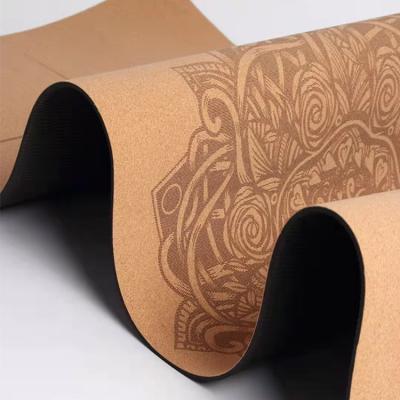 China Eco-Friendly Yoga Exercise.Sports Training OEM Tape Yoga Mat Cork Yoga Mat for sale