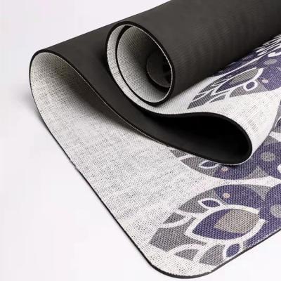 China Nylon Strip Printed Canvas Yoga Mat Yoga Mat for sale