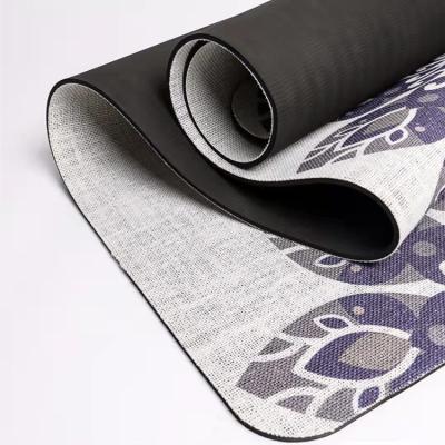 China Tape Strip Printed Canvas Yoga Mat Yoga Mat for sale