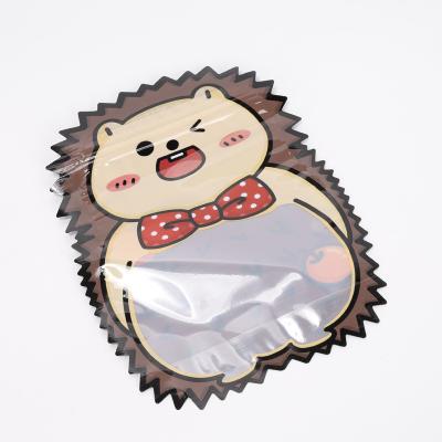 China Factory Supply Recyclable Customized Snacks Cute Smell Proof Die Cut Bag Special Irregular Shape Ziplock for sale