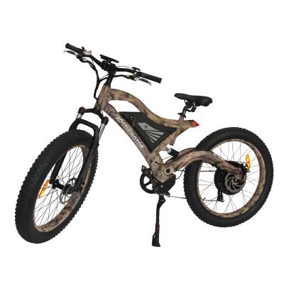 China Aluminum alloy cross country 26 inch full suspension 1500w 48v fat tire electric bicycle ecycle for sale