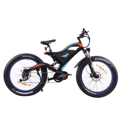 China Aluminum alloy 1000 watt mid drive 26inch motor 48v tire electric fat bike for boat ready for sale