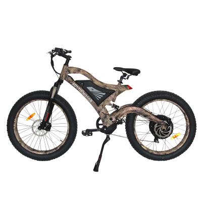 China Aluminum Alloy Long Range Hunting Style 1500w 48v Dual Suspension Electric Bike With 15ah Battery for sale