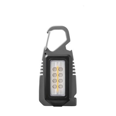 China Rechargeable Led Camping Light Mini Keychain Flashlight With Hook Small Cob Key Chain Waterproof Outdoor Portable Work Light for sale