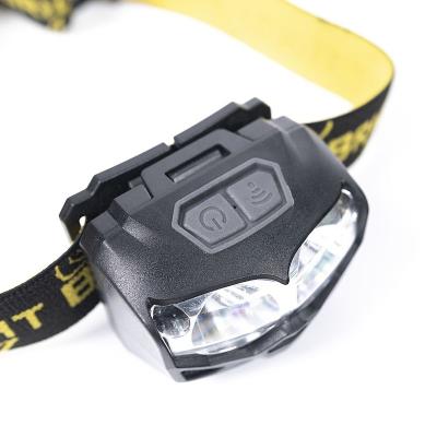 China Industrial 500 Lumens Waterproof Type-C Head Rechargeable Led Camping Helmet Flashlight Headlamp ABS COB Sensor Lamp Light Headlamps for sale