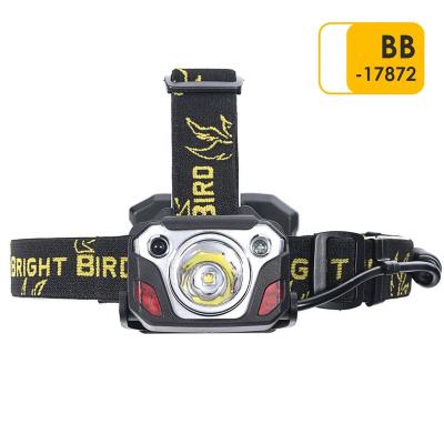 China Type-C Head Industrial Custom Waterproof Camping Headlight Rechargeable Led Headlamp Flashlight COB Sensor Lamp Light Headlamps for sale