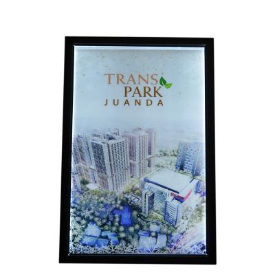 China Indoor Acrylic Aluminum Frame Advertising Board Ultrathin Led Backlit Backlit Light Box for sale