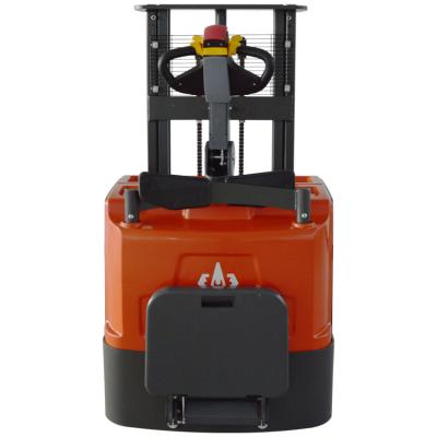 China Hotels Good Quality Short Wheel Base 1.5T 2T Rack-on Stacker Electric Forklift for sale