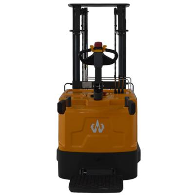 China Hotels China CQDA Stand-Up Type Electric Forklift Reach Truck With EPS Power Stacker for sale