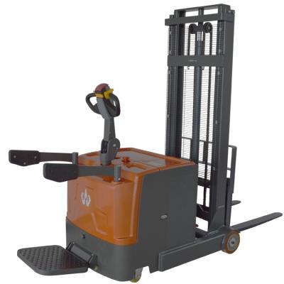 China Heavy Duty Economical Type Electric Pallet Stacker Balanced Battery Hotels Rider Forklift for sale