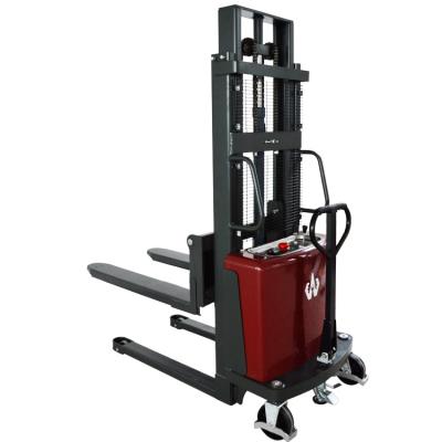 China Wholesale Manual Semi Electric Pallet Stacker Hotels Electric Forklift Pusher for sale