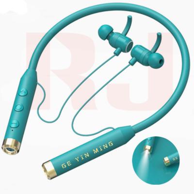 China Neckband Auriculares Flashlight Running Magnetic Sports Earbuds BT Headphones Move Neckband Wireless Headphones for sale