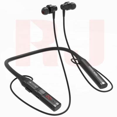 China BT5.1 9d Bass Neckband Sports Neckband Waterproof Heavy Wireless Earphone 9d Bass Earbuds Handsfree Headphones Magnetic for sale