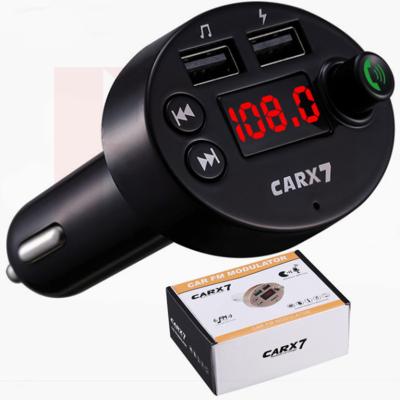 China Shenzhen Transmisor FM BT Car FM Kit FM Radio Transmitter Car MP3 Player Stereo USB Charger Fast Charging Mobile Phone Modulator for sale