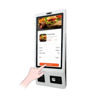 China 32 Inch Self Service Payment Service Kiosk Indoor Outdoor Automatic Kiosk Self Service Machine Ordering Kiosk For Restaurant for sale