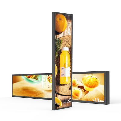 China Advertising TV display screen stretched bar lcd show display bus lcd media advertising ultra wide monitor bar type stretched type player display at liquid crystals for sale