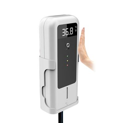 China Public place automatic touchless hand sanitizer dispenser dispenser with automatic detection temperature 2 in 1 sanitization measurement scanner for sale