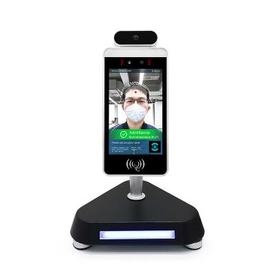 China Public Place Temperature Scanning Facial Attendees With Face Camera Face Recognition Thermal Kiosk for sale