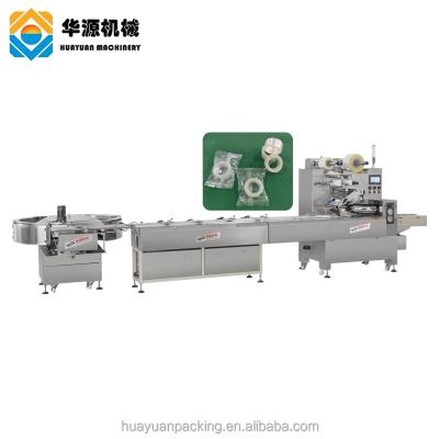 China Food HUAYUAN Feeder Pillow Type Rotary Automatic Horizontal Automatic Molar Food Stick Flow Packing Machine Date Food Feeder Pillow Line for sale